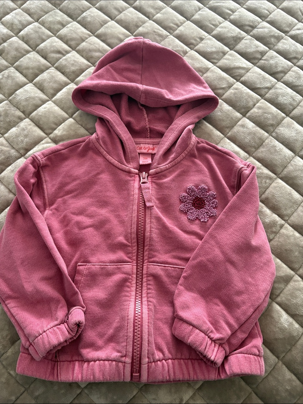 Cat & Jack Pink Hooded Zip-Up Jacket for Kids 🩷 “In the Pink”